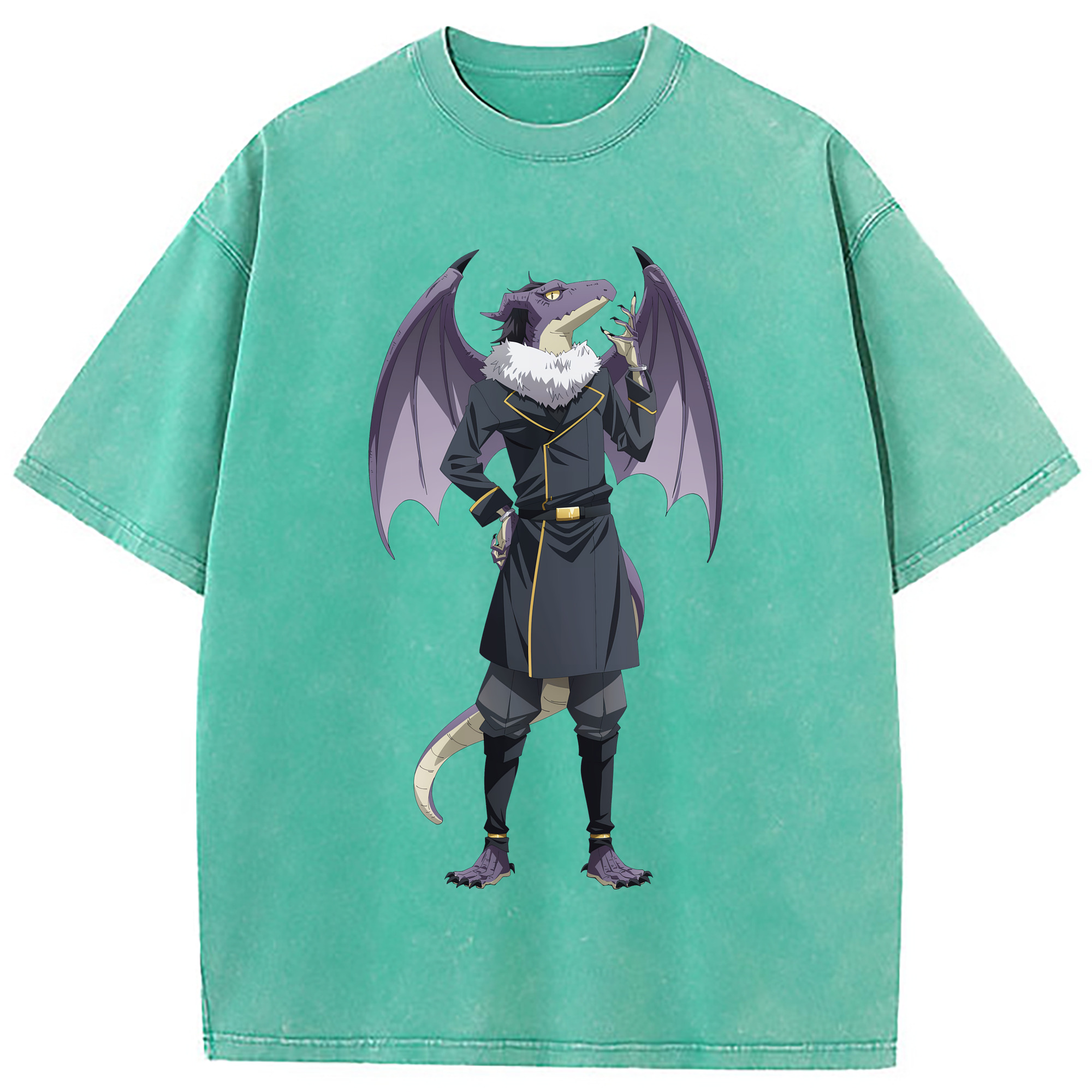 （画像用） 転スラ Regarding Reincarnated to Slime 綿100% ヴィンテージ風 半袖Tシャツ（フロントプリント）